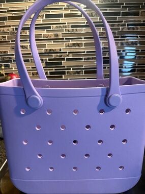Lilac Women's Tote Bag - Casual Perforated Carryall